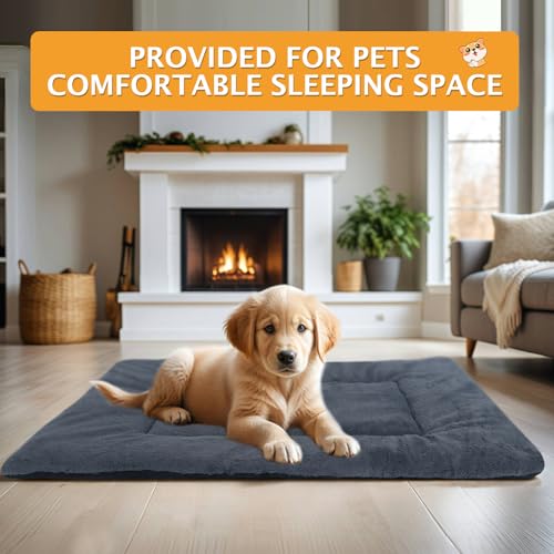 PET SPPTIES Hundebett Weiches und Warmes Matten Hundekissen Waschbarn kuschelig Umkehrbar Haustier Sofakissen PS085 (75X50 cm, Schwarz)