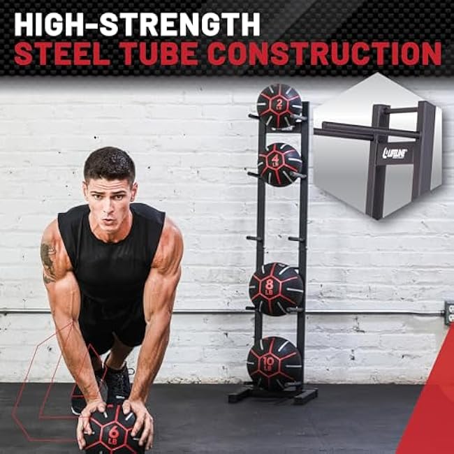 Lifeline Fitness Medicine Ball Set - Total Body Strength and Stability Training - Non-Slip, Light Bounce - Textured Surface - Durable - Home Gym Exercise Equipment