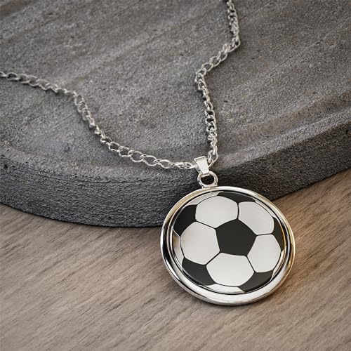 Happy Kisses Soccer Ball Spinner Necklace for Soccer-Loving Girls | “Just A Girl With Goals” Pendant | Gift for Soccer Moms and Players4