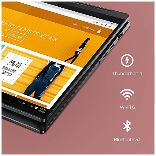 Lenovo Yoga 9 Intel Evo Core i7 11th Gen 14" (35.56cm) 4K 2-in-1 Convertible Touchscreen Laptop (16GB/1TB SSD/Win11/Office/Integrated Pen/3Yr Warranty/Shadow Black/Leather Surface/1.44Kg), 82BG00BSIN - Image 9