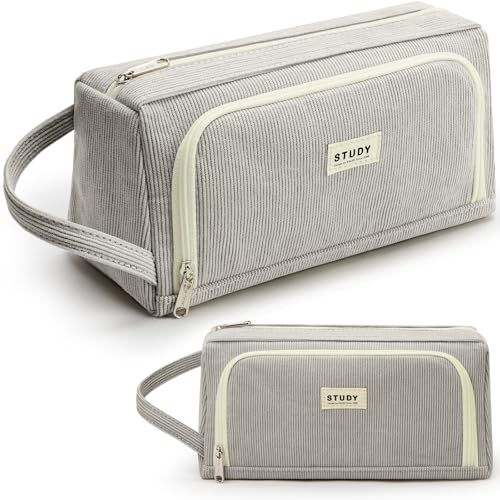 KALIDI Large Pencil Case for Girls and Boys, Cute Secondary School Big Capacity Case With Zipper & Compartments
