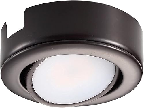 Miniatura 3 de GETINLIGHT Inlight - Paquete de 4 luces de disco, acabado bronce, blanco cálido 2700K