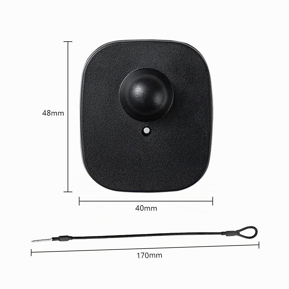 Mini étiquettes de sécurité pour vente au détail, 8.2MHz, avec ficelle, antivol, étiquettes de sécurité RF pour vêtements, 50 pièces