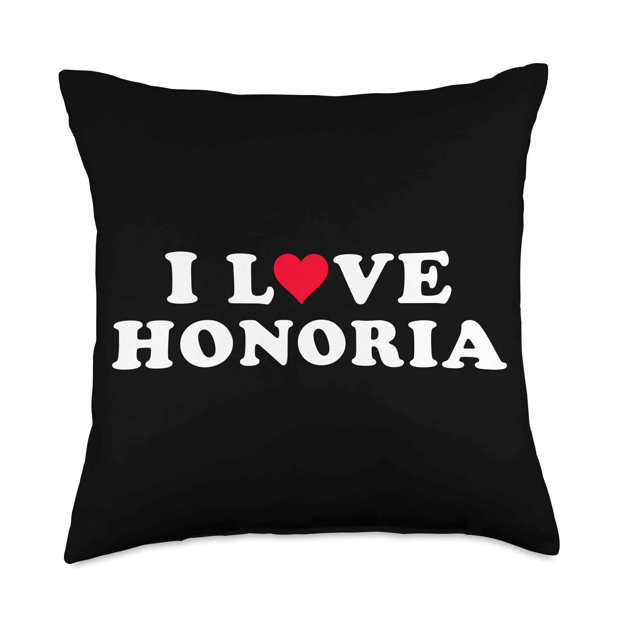 I Love Honoria Matching Girlfriend & Boyfriend Honoria Name Throw Pillow