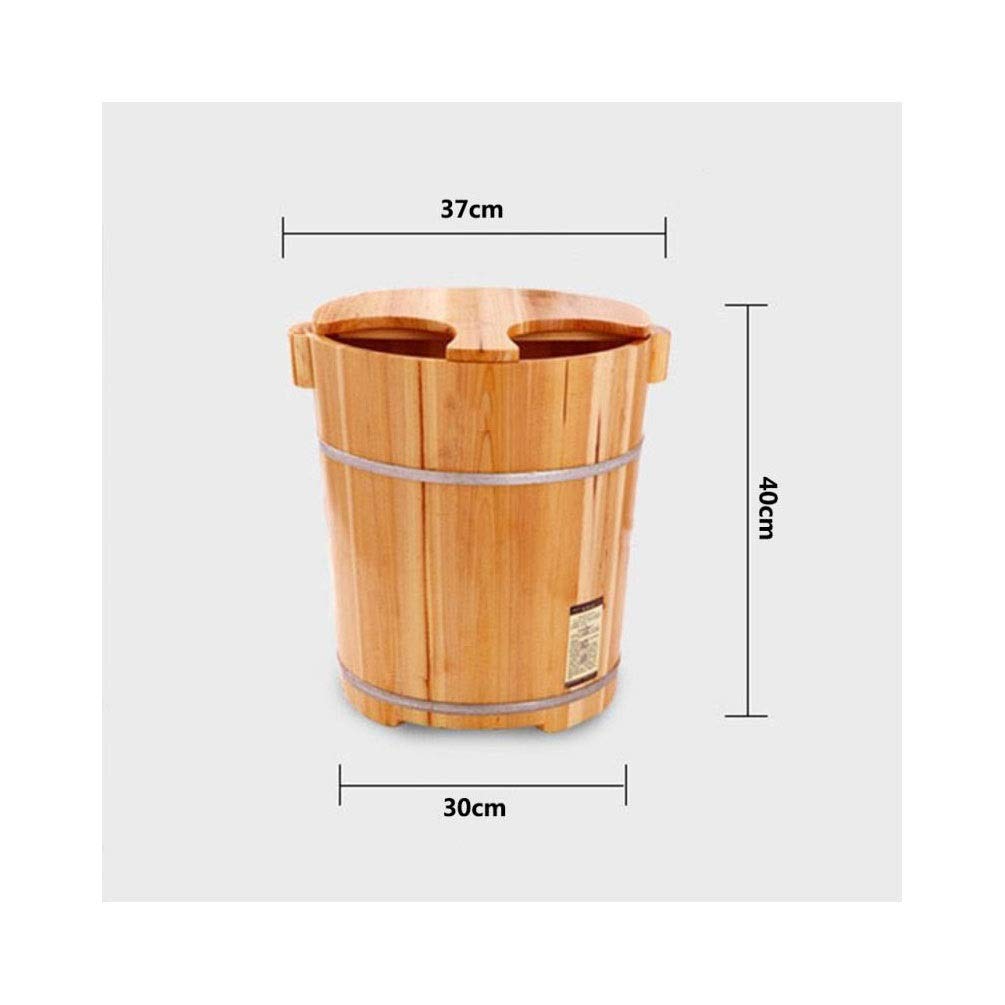 Vasca per pediluvio in legno con vasca grande per pediluvio, secchio per pediluvio in materiale spesso, vasca per pediluvio per ammollo dei piedi, vasca per pediluvio rilassante. (Dimensioni: A)