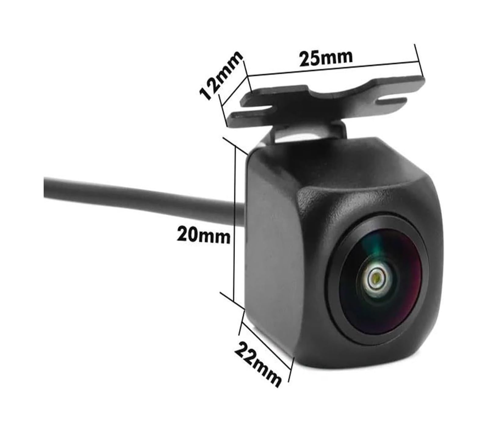 Kit De Asistencia Estacionamiento Visión Nocturna Inversa Para Coche Cámara Marcha Atrás 180 Grados 1080p Gran Angular HD Cámara Visión Trasera(Golden AHD 1080P)