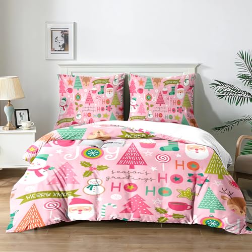 Yzehomijia Weihnachts Bettwäsche 3teilig 140x200cm,Bettwäsche Sets...