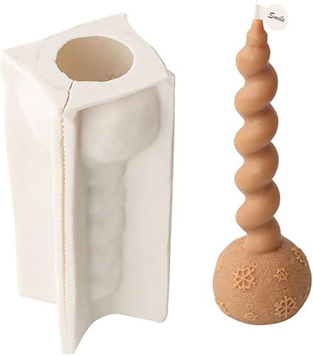 Miniatura 4 de Xidmold Molde de vela en espiral de Navidad, molde de vela de silicona trenzado largo, molde de vela de pilar de Navidad para hacer velas,