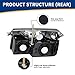 AUTOSAVER88 Headlight Assembly Compatible with 2002 2003 2004 2005 2006 Chevy Avalanche 02-06 Chevrolet Avalanche 1500 2500 Pickup with Body Cladding Models Replacment Headlamp Black Housing