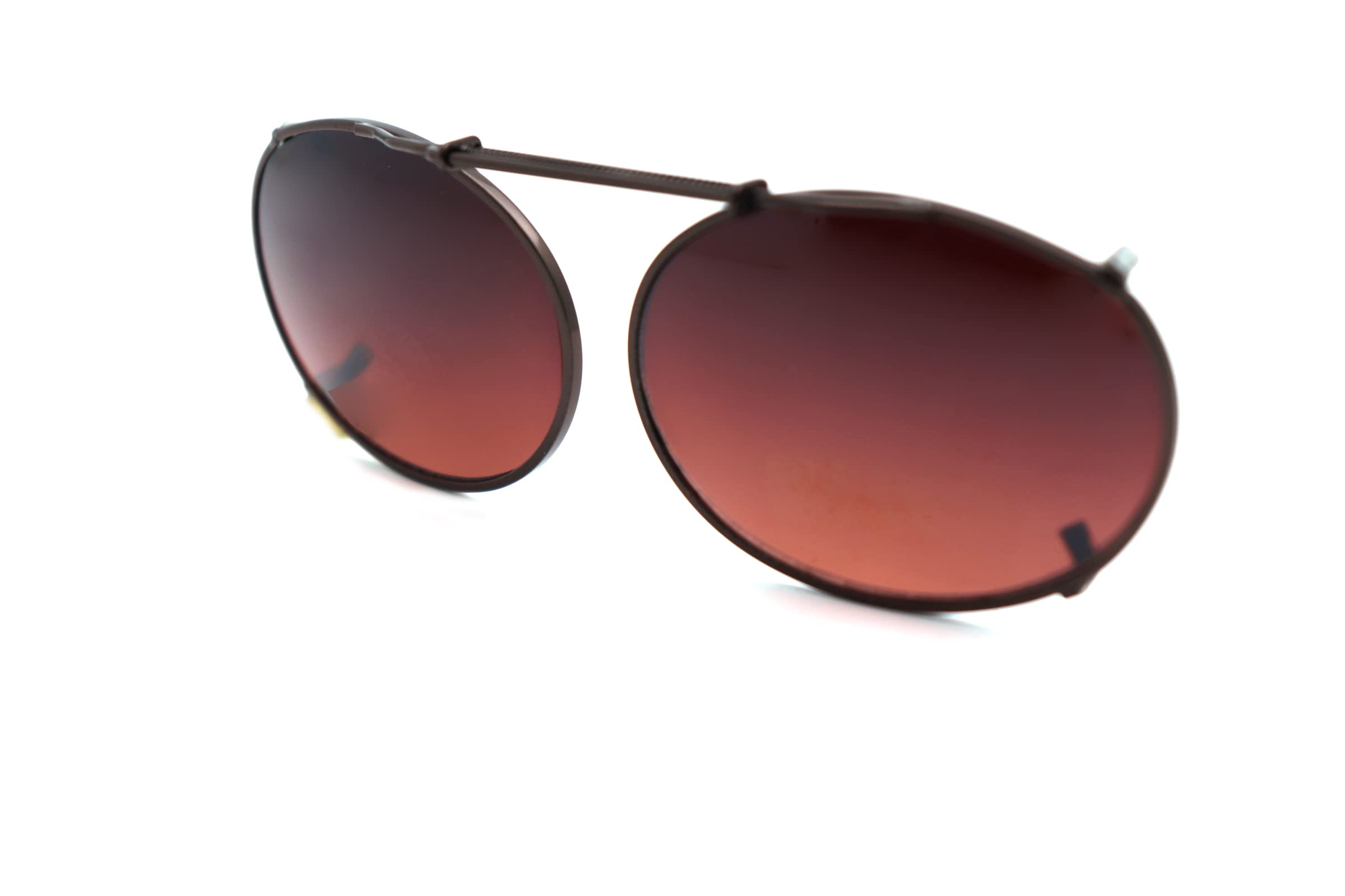 Color Viper Clip On, Flip Up, Adjustable Spring Clip on, Driving Lens, Lens very (E4 Large Size Oval/Driving Lens Brown)