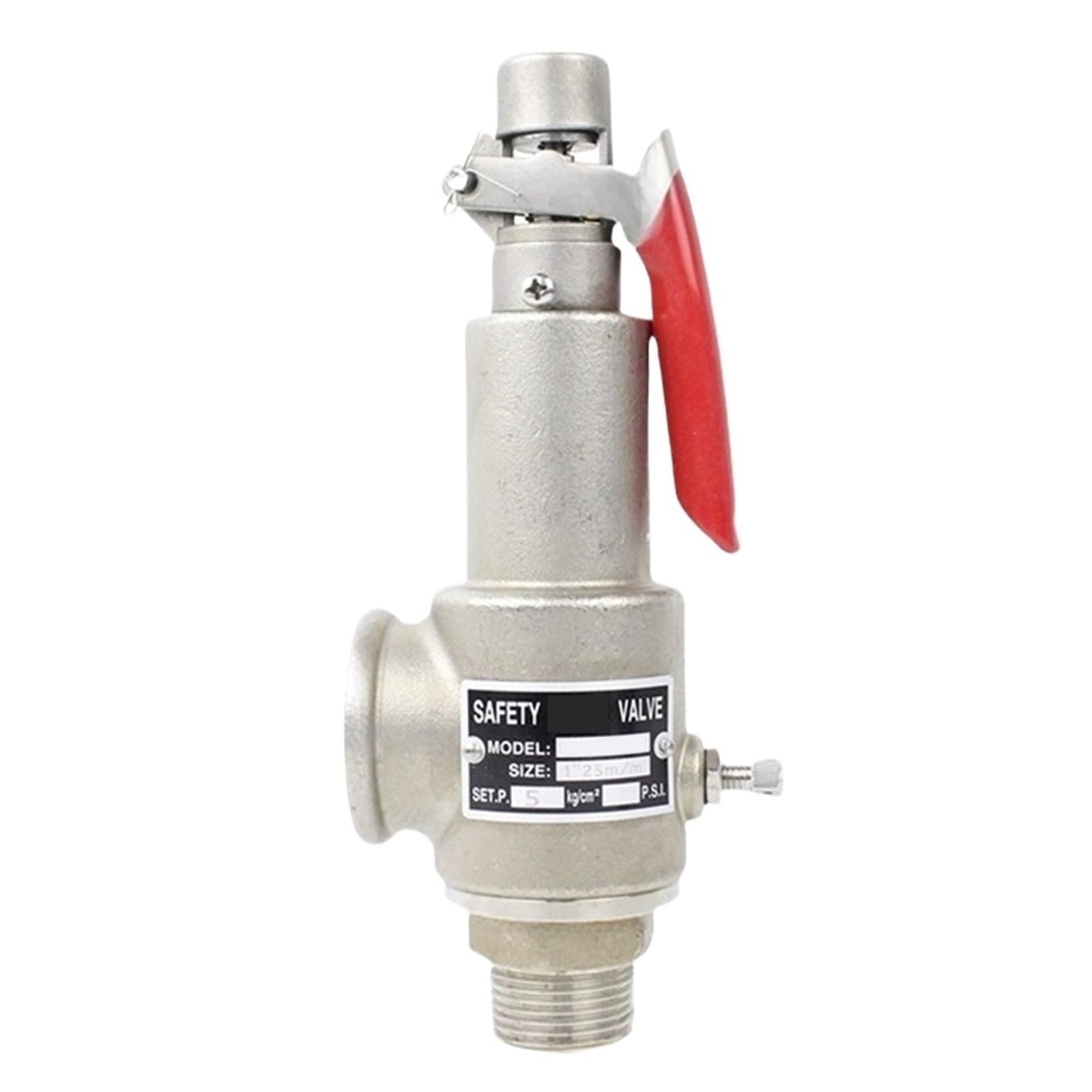 S10L Stainless Steel Safety Valve Steam Relief DN15DN20DN25 Set Pressure 1Bar-13Bar(DN20,G_7BAR)