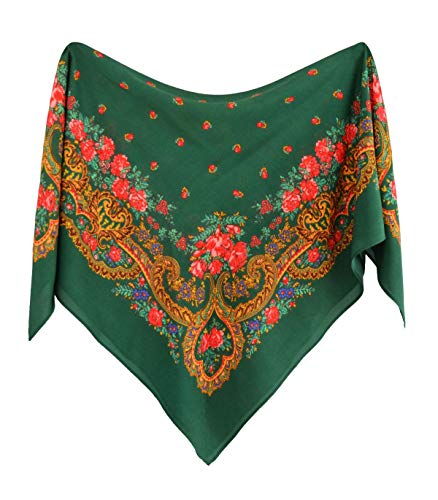 Traje Regional Lenço português verde garrafa, Verde garrafa, 65 x 65