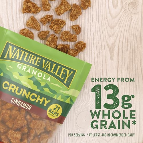 Image of Nature Valley Crunchy Granola, Cinnamon Granola, Resealable Snack Pouch, 16 oz (Pack of 4)
