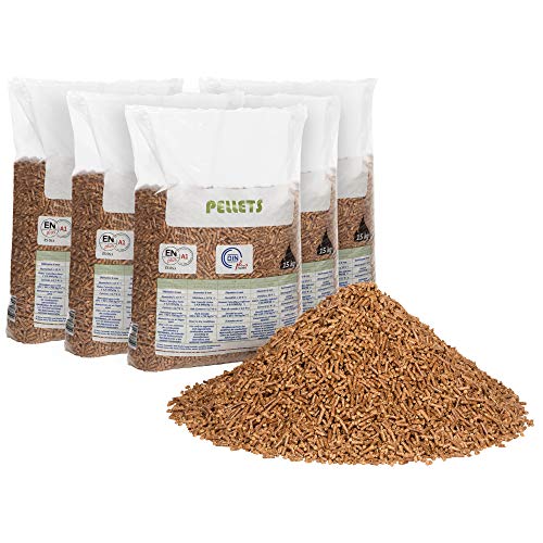 FlashPrix pellet para estufa 15kg x 5 sacos, de madera reciclada y biomasa, para lecho de conejos, gatos y más mascotas