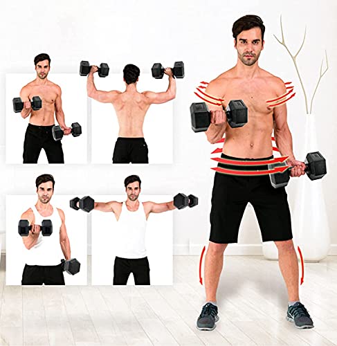 Image of L'AVENIR FITNESS Hex Shape Set of PVC Dumbbell - Pair of 3kg Dumbbell Set - Best for Home Gym Work-Out
