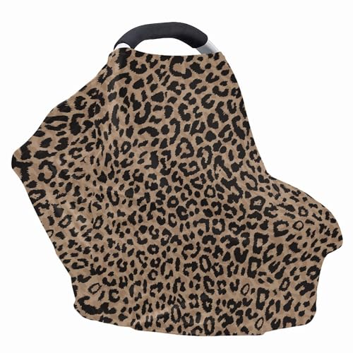 Image of Classical Leopard Wild Cheetah Baby Infinity Nursing Scarf Breastfeeding Cover Ultra Soft Car Seat Covers Great for Shopping Privacy Breastfeeding
