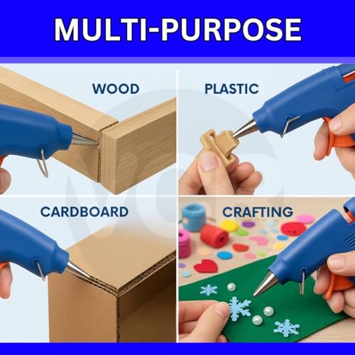 Image of VCR 11mm Glue Sticks for Glue Gun - 11mm x 165mm in Length - Hot Melt Transparent Glue Stick - Pack of 5 - Bonding Adhesive Glue Sticks for DIY - Arts Crafts - Schools and Industries