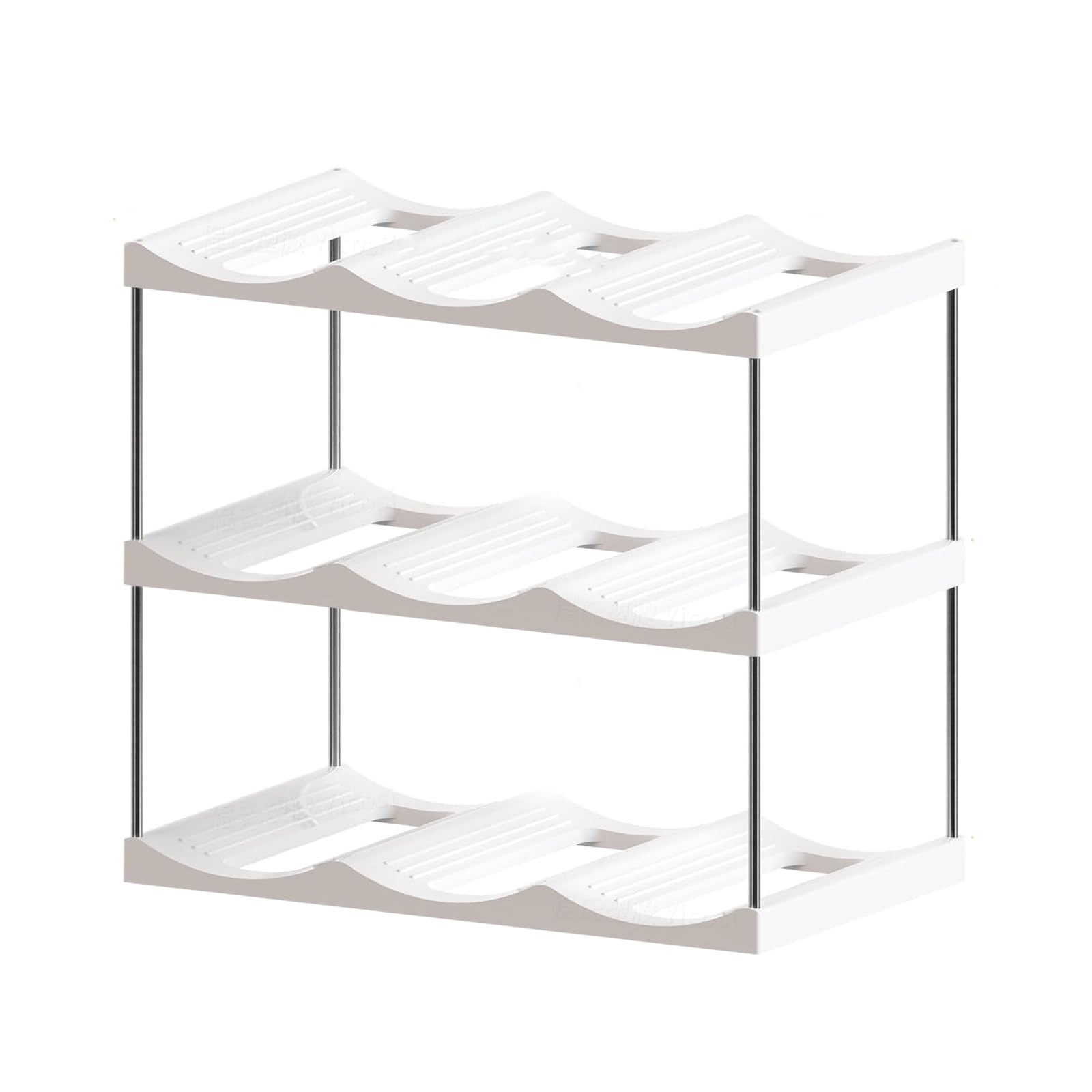 Elnwnnkc Space Saving Stackable Water Bottle Shelf Space Efficient Water Bottle Storage Holder Functional Organizers for Cabinets Multilayered Holder