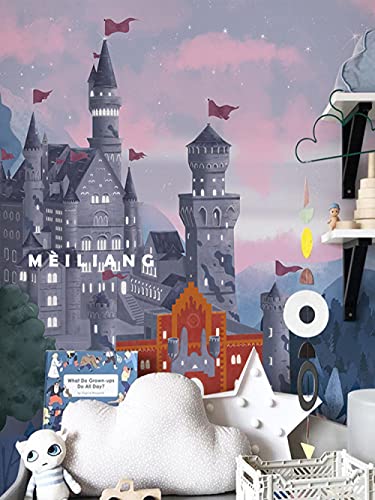 Meiliang dessin animé château chambre d'enfants papier peint espace garçon fille chambre papier peint non-tissé tissu personnalisé mural-350cmx245cm Meiliang dessin animé château chambre d'enfants papier peint espace garçon fille chambre papier peint non-tissé tissu personnalisé mural-350cmx245cm