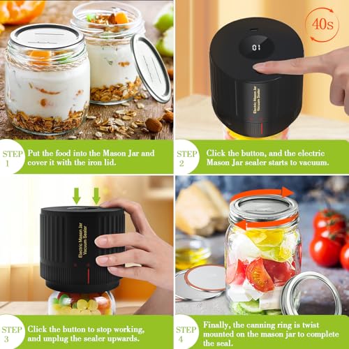 Canning Lids & Rings 48Pcs/24 Sets, Mason Jar Lids & Bands for Wide Mouth, Leak Proof Airtight, Food Grade Material