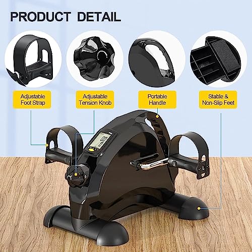 Mini bicicleta para ejercicio debajo del escritorio portátil miniatura 3