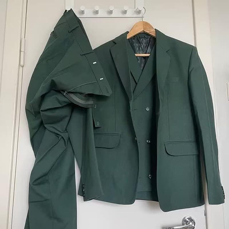 Men's Suits Slim Fit 3 Piece Suits for Men Double Breasted Suit One Button Blazer Wedding Suits Jacket Vest Pants Tuxedo Sets4