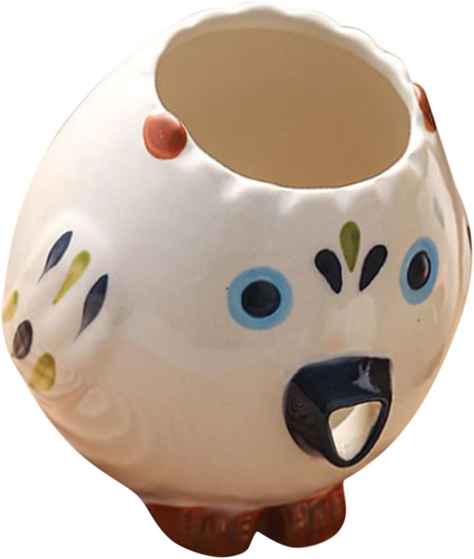 Ceramic Egg Separator Cute Kitchen Tool for Baking and Cooking Clean Egg White Yolk Divider Filter for Home Cafe and Professional Use