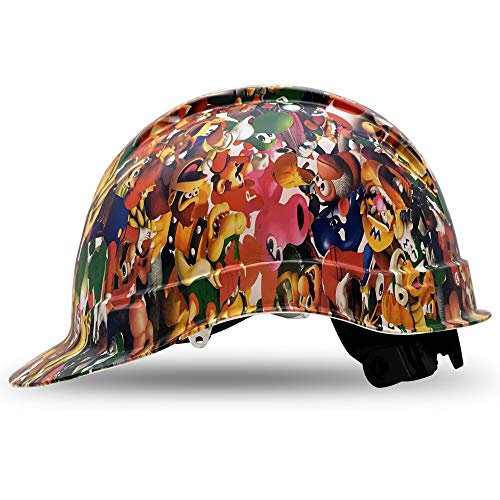 ACERPAL Cap Style Hard Hat OSHA Construction Work Approved Safety Helmet, Mushroom Swing-Dom, Cartoon and Anime Custom Design Hard Hats, Cascos De Construccion, 6 Point Adjustable Ratchet Suspension