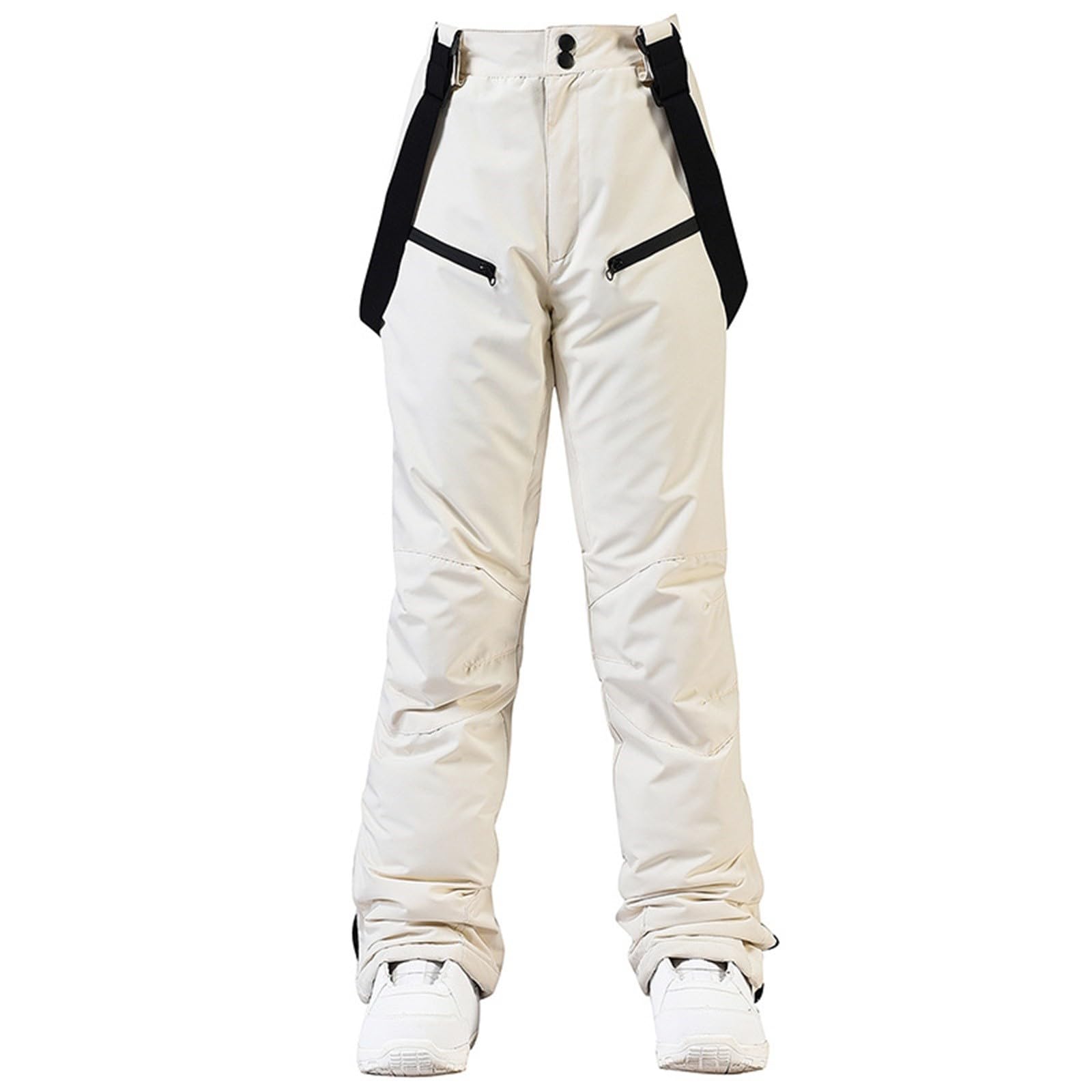 Pantalones de esquí para mujer, talla larga, pantalones de nieve, tirantes extraíbles, resistentes al agua, resistentes al viento, pantalones de senderismo, costuras selladas, paranieves, pantalones
