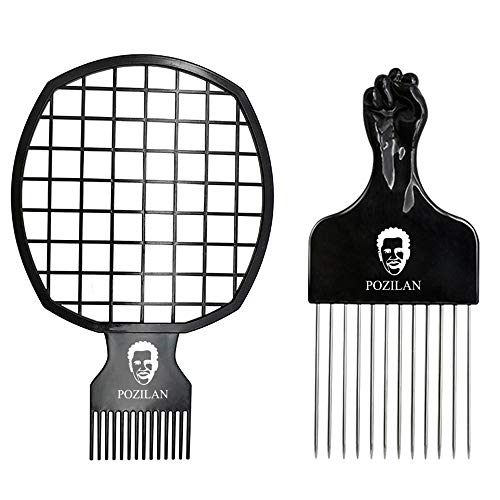 Magic Hair Coils Tool, Afro Pick Twist Hair Curl Sponge Brush, Twist Afro Natural Hair Comb (Black)