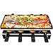 Raclette Grills 10 Person | 8 Mini sartenes para Queso de Cocina Y guarniciones Libre de Humo | Control de Calor termostático Ajustable | Superficie de cocción Antiadherente Cuadrada Grande | 1700W