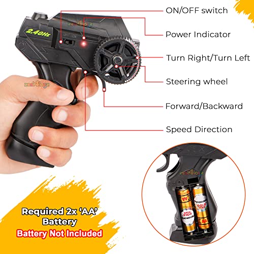 Image of Zest 4 Toyz RC Car Rechargeable Remote Control Racing Car Alloy High Speed Car Toys for Kids Best Gift Vehicle Toys for Boys (Pack of 1) Yellow