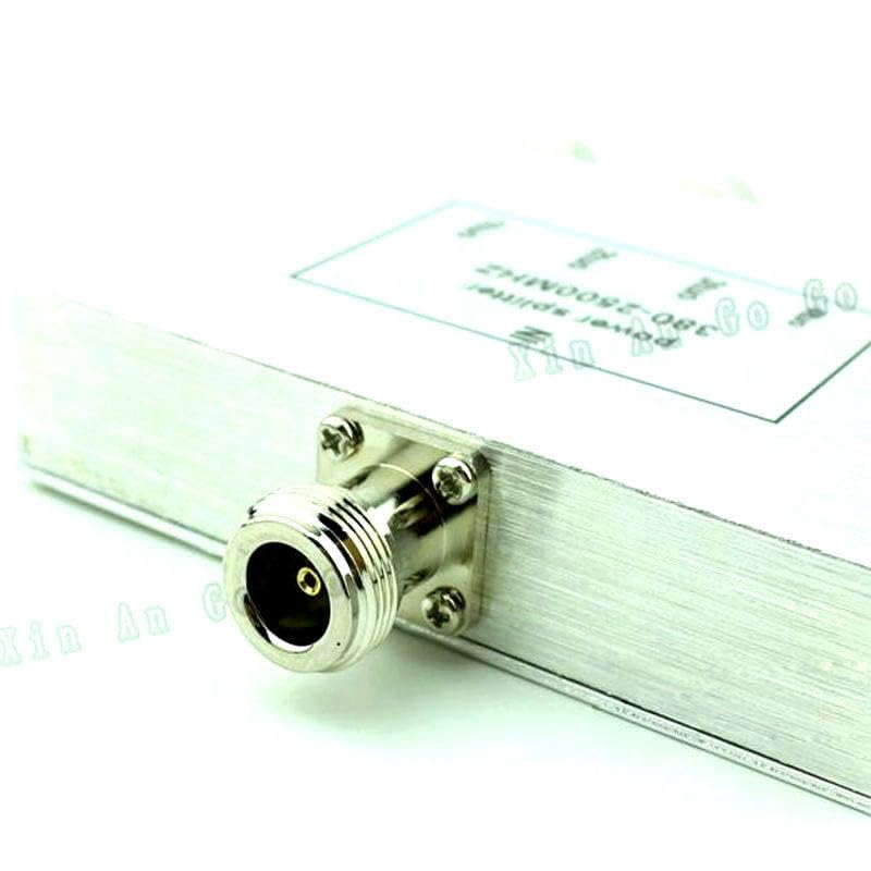 New 4 Way N Power Splitter 380mhz~2500MHz N Female Power Divider Signal Cable Splitter Female Divider