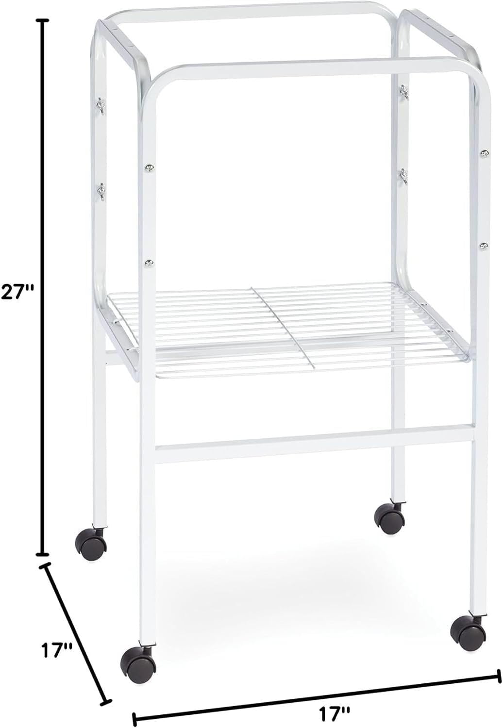 Maykoosh Country Cottage Bird Cage Stand with Unique Design, Sturdy Metal Frame, Decorative Accents, and Secure Platform for Displaying Bird Cages