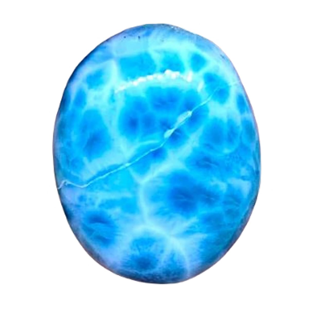 Larimar véritable cabochon 21 x 16 mm de qualité gemme - 6