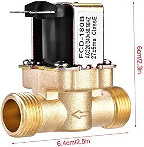 Interrupteur débit eau G1/2 12V vanne laiton normalement fermé