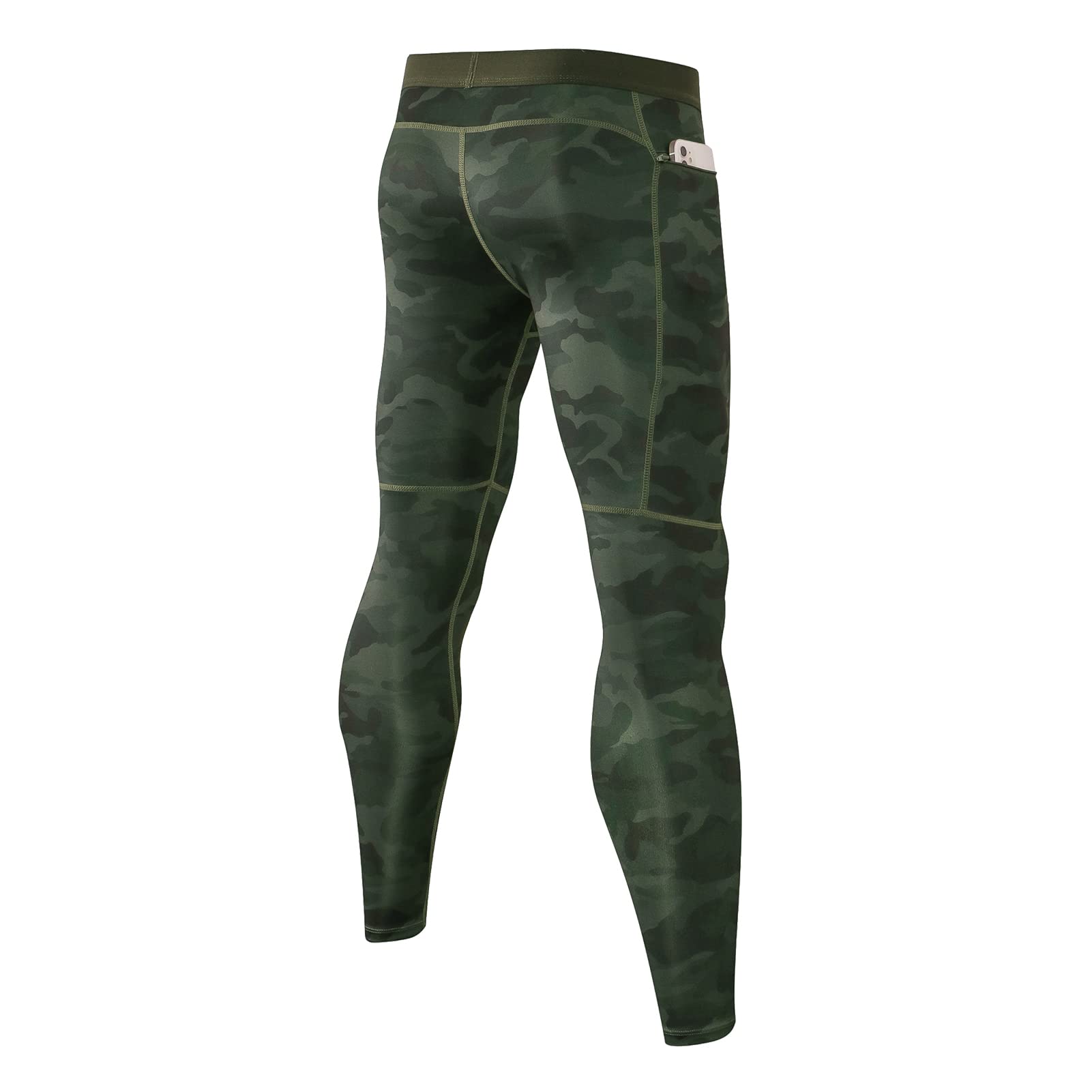 2 Piezas Mallas Running Hombre Deporte Leggings con Bolsillos, Secado Rápido Pantalón de Compresión para Gym Fitness Jogging