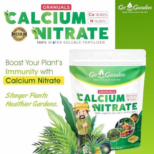 Image of Go Garden Calcium Nitrate Fertilizer 900g (Pack of 4) | Highly Soluble Calcium Fertilizer for Plants | Promotes Healthy Fruits, Flowers & Strong Plant Growth