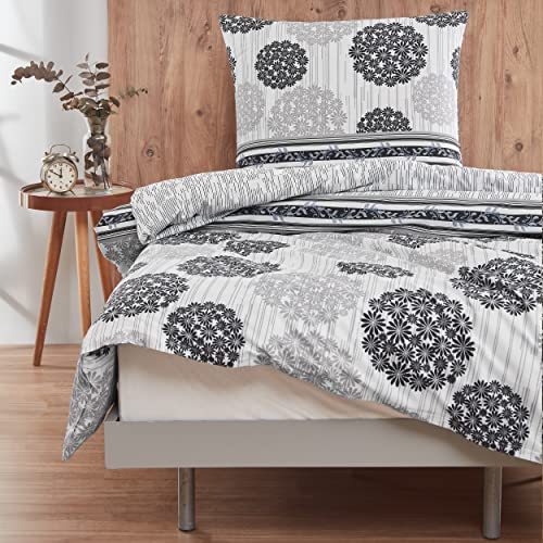 Mixibaby Bettwäsche Bettgarnitur Bettbezug Baumwolle 135x200 155x220 200x200 200x220 Modern, Größe:135 x 200 cm, Design Bettwäsche:Dandelion D14