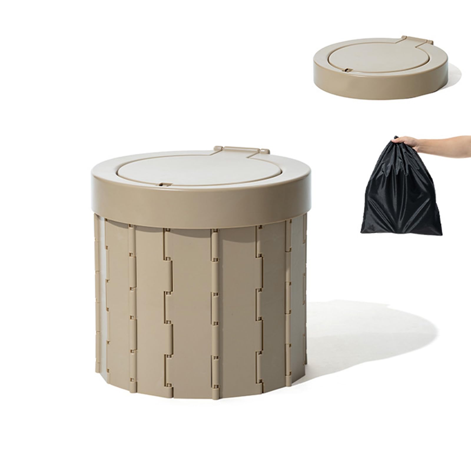 Campingtoilette Faltbar Klappbare Camping Toilette Reisetoilette Wc Mit 1 Rollen Biologisch Abbaubaren Müllbeutel Mobile Trockentrenntoilette Für Outdoor-Angeln Camping Wandern Lange Reisen