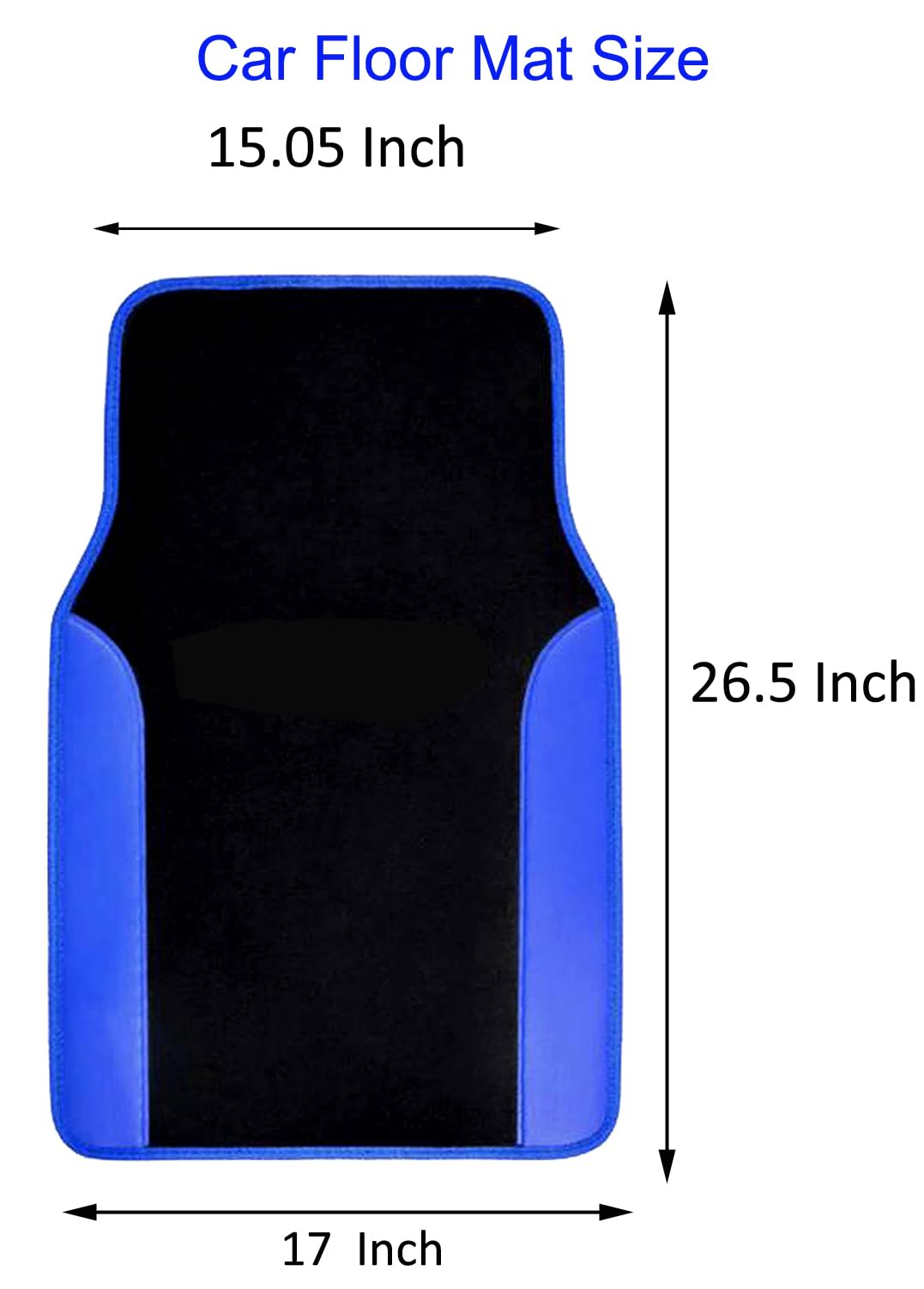 Car SUV Universal Fit 2 Tone Carpet Floor Mats Rubber Backing Front Rear All Weather Protection Pack of — view 3