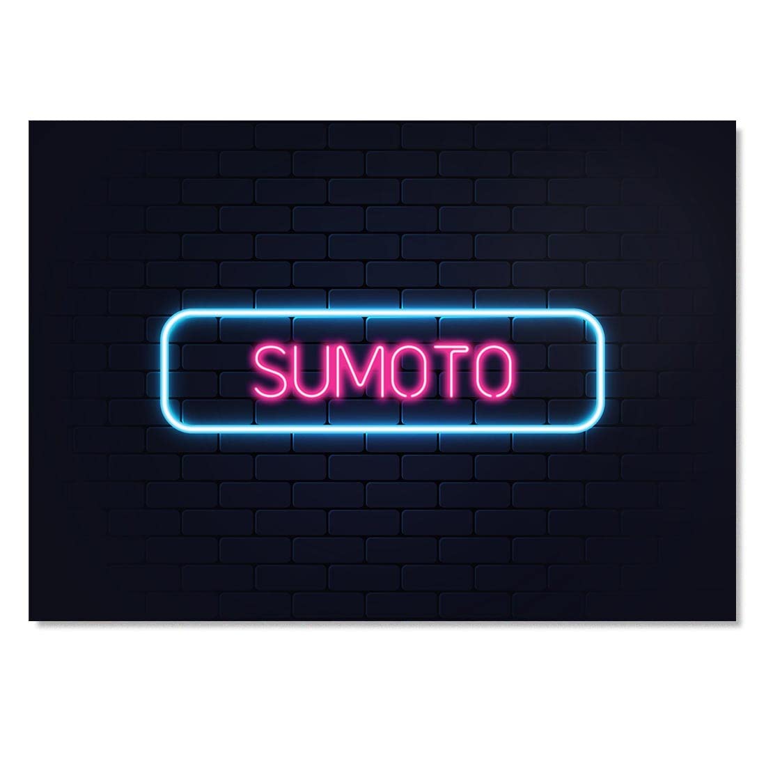 1x Art Print 6x4 Neon Sign Design Sumoto City Japan Greeting Mini Poster 15 X 10 cm 280gsm Satin Gloss Photo Paper #351039