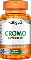 Katiguá, Picolinato de Cromo, Mineral Quelato, Sem sabor, Vegan products, 30 Cápsulas rígidas • 30 doses, Laranja