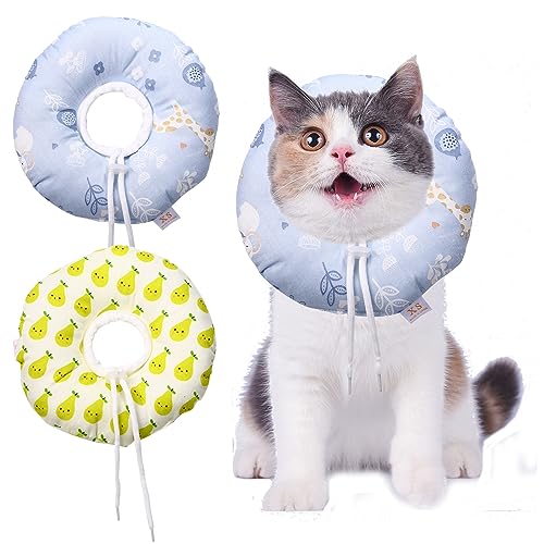Image of Avaner 2 Pcs Rabbit Recovery Collars, Small Pet After Surgery Protective Cone Collars for Rabbit, Guinea Pig, Kitten