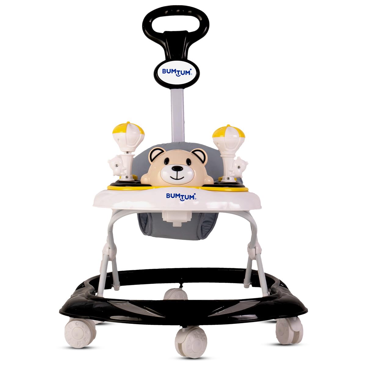 BUMTUM Baby Walker | Baby Walker with Parental Handle, Music & Stopper | 6-48 Months | Walker for Baby | Multifunctional & Adjustable | Bear Walker Black (B0CWVDRSL1) Amazon Price History, Amazon Price Tracker