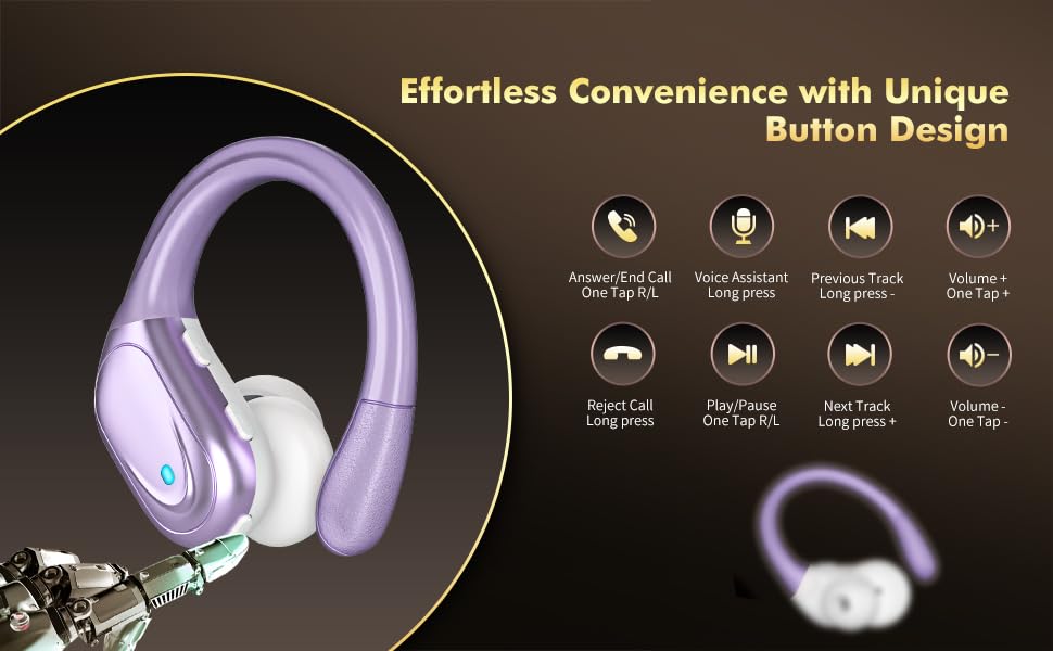 Image of HAOYUYAN Wireless Earbuds Bluetooth (Silver-Gray