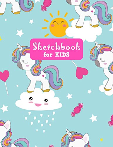 Sketchbook for Kids: Adorable Unicorn Large Sketch Book for Drawing, Writing, Painting, Sketching, Doodling and Activity Book- Birthday and Christmas ... Teens and Women - Nathalie Modern Press # 026 image 3