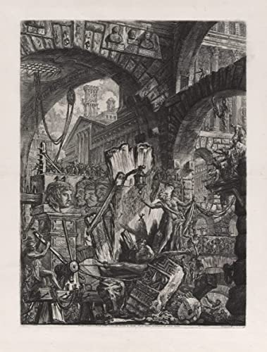 Graffiti Art Mural Piranesi pour un salon moderne chic 60x90cm