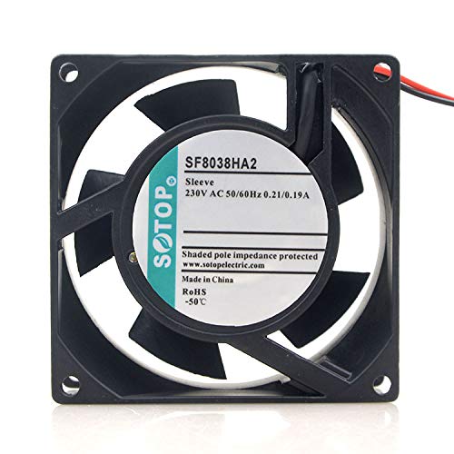 for SOTOP SF8038HA2 8038 Fan 230v 0.11A 35w 8CM 80MM Display Cabinet Silent AC Fan