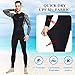 Dive Skins for Women Men Full Body Swimsuit Rash Guard Scuba Skin Thin Wetsuit, One Piece Long Sleeve Quick Dry Diving Skin UV Protection Surfing Spandex Wet Suit for Water Sport (XL, Men Black)